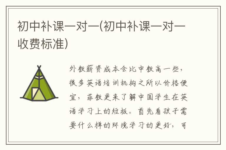 初中补课一对一(初中补课一对一收费标准)